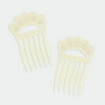 thumbnail image 4 of 1928 Jewelry Classic Pink Double Hair Comb Pins, 4 of 8