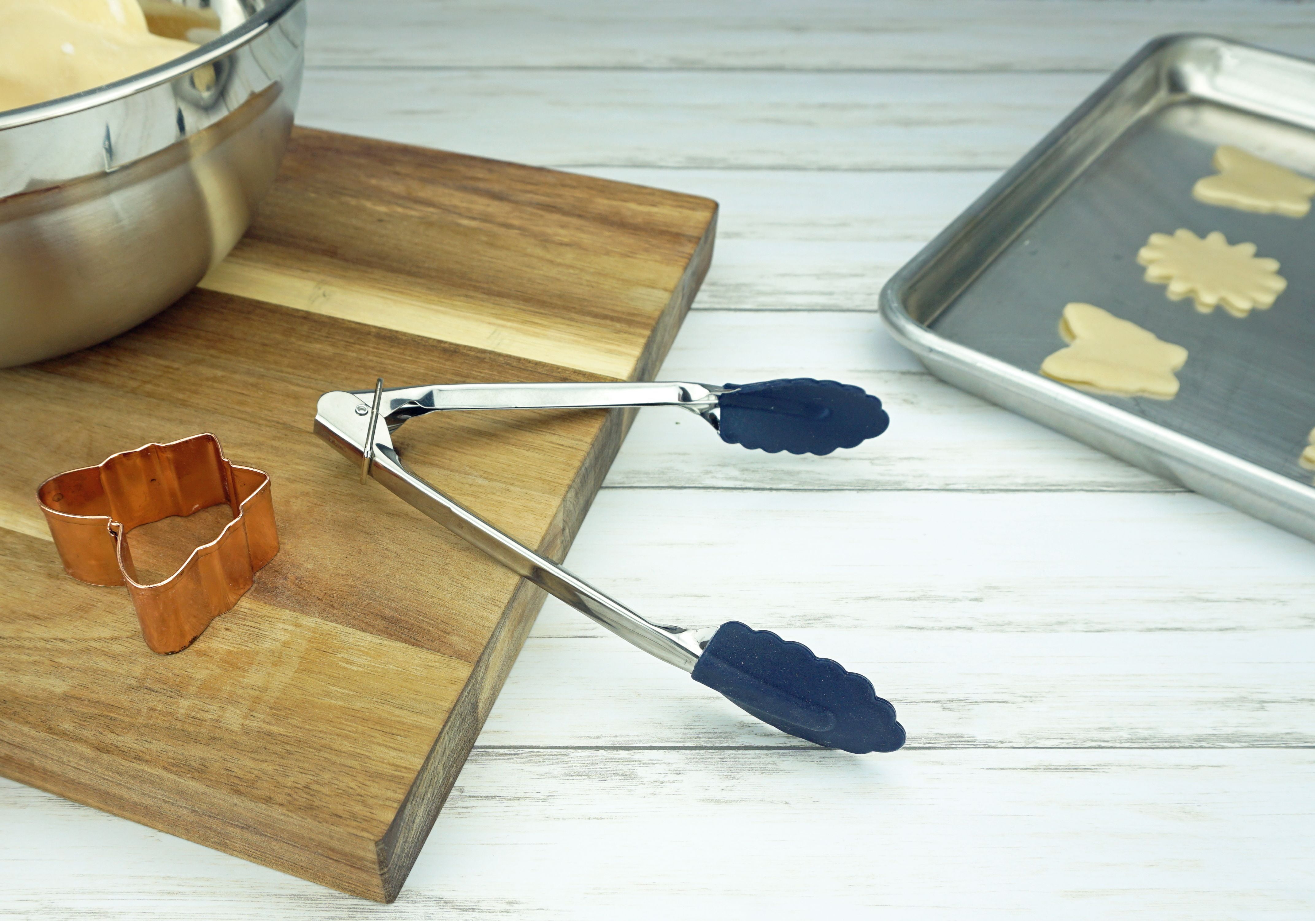 Mainstays Stainless Steel & Silicone Mini Tongs