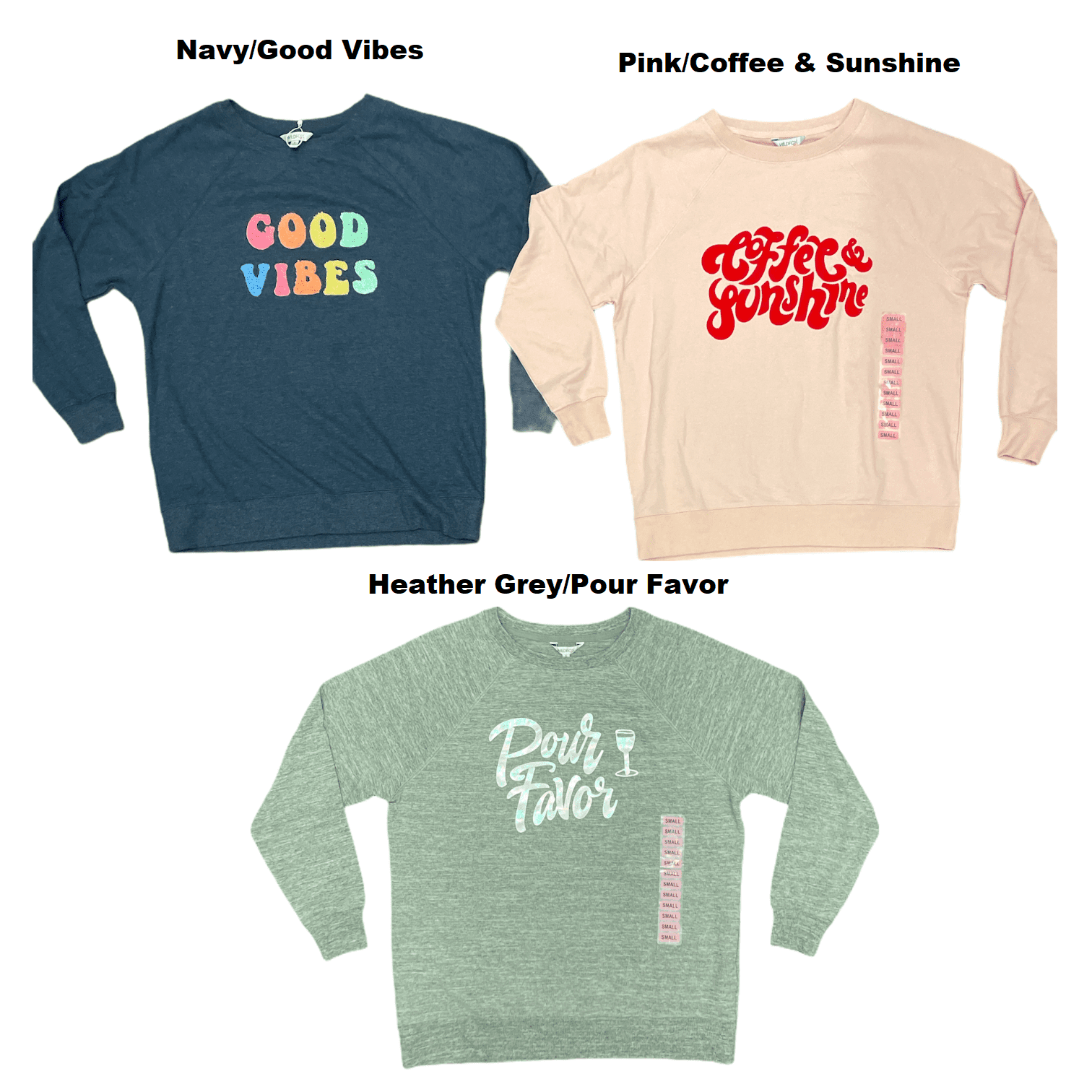Wildfox Women s Crew Neck Lightweight Comfy Various Statements Sweatshirt Pink Coffee Sunshine XL Walmart
