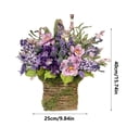 thumbnail image 2 of LYCAQL Artificial Flowers Purple Flower Berry Garland Decoration Purple Hanging Garland Home Decoration Door Hanging Garland Wreath Window Suction Cups (Purple, One Size), 2 of 5