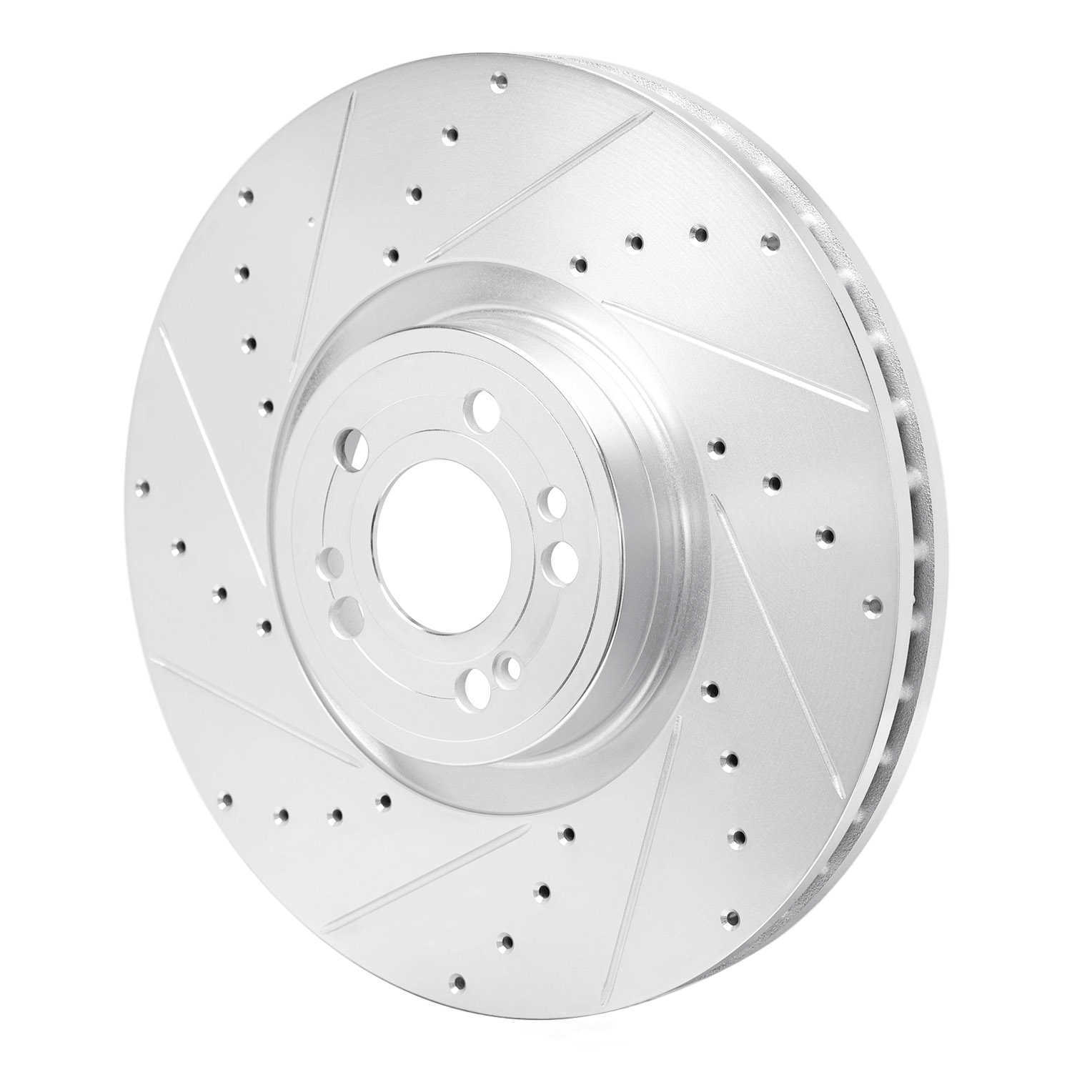 Dynamic Friction Company 631-63180L DFC Brake Rotor - Drilled And Slotted - Silver