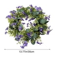 thumbnail image 3 of Spring Artificial Imitation Real And Fake Flower Rings Eucalyptuss Leaves Daisys Decorative Flowers Home Door Hanging Green Leafy Grass Rings, 3 of 6