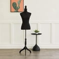 thumbnail image 6 of Dress Form Female Mannequin Torso, Height Adjustable Mannequin Body with Stand for Sewing, Display, Black, 6 of 7