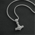 thumbnail image 6 of Fashionable And Exquisite New Retro Nordic Viking Hammer 14K White Gold Pendant Wolf Head Necklace For Personalized Men'S Amulet Jewelry Gift, 6 of 7