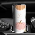 thumbnail image 3 of 20oz Fall Pumpkins Pattern Skinny Tumblers Stainless Steel Tumbler with Lid and Straw,Vacuum Insulated Double Wall Travel Tumbler Cups with Cleaning Brush for Coffee,Tea, 3 of 6