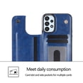 thumbnail image 6 of For Samsung Galaxy A32 5G Wallet Case with Card Holder, Premium PU Leather Kickstand Credit Card Slots Case,[RFID Blocking] Double Magnetic Clasp Back Flip Durable Shockproof Cover, Darkblue, 6 of 7