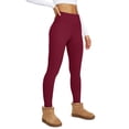 thumbnail image 3 of TaTaai Women Fleece Lined Sports Leggings Solid Color Yoga Pants with Pockets Ladies Winter Workout Daily Lounge Wear Soft Warm Stretchy No Fading Comfortable Bottoms Gift, 3 of 8