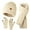 Beige, variant on REDESS Winter Beanie Hat Scarf and Gloves Set for Men and Women,White