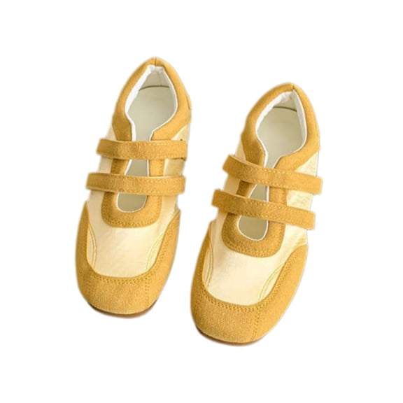 Women Flat Mary Jane Shoes Casual Hook and Loop Strap Comfort Walking Flats