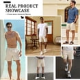 thumbnail image 4 of FEDTOSING Mens Textured Shorts 7" Casual Elastic Waist Drawstring Beach Summer Stretch Short with Pockets, 4 of 7