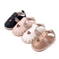 thumbnail image 6 of Douhoow Summer Infant Girls Sandals Baby Soft Sole Princess Flats Heart Cutout Walking Shoes 0-24 Months, 6 of 7