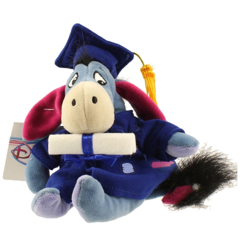 Disney Bean Bag Plush GRADUATION EEYORE (Winnie the Pooh) (9 inch