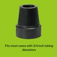McKesson Replacement Cane Tip Black Rubber, 3/4 in Diameter, 1 Count