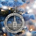 thumbnail image 3 of Bountiful Utah Temple Antique Silver Ornament by Ringmasters, 3 of 3