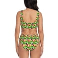 thumbnail image 3 of Daiia Vegetable Women's Bikini Set Two Piece Swimsuit High Waisted Bikini Adjustable Straps Bikini Perfect for Beach, Pool, and Summer Vacation-Small, 3 of 9