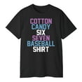 thumbnail image 3 of Cotton Candy Six Seven Baseball T-Shirt – Colorful Game Day Tee for Fans, Soft Athletic Graphic Shirt, 3 of 5