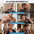 thumbnail image 4 of Manscape All-in-One Beard Trimmer for Men, Dual-Speed Electric Waterproof Razor Shaver for Mustache, Facial, Beard Styler, Mens Beard Grooming Kit with LED Display, Type-C Rechargable, Charging Dock, 4 of 13