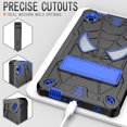 thumbnail image 3 of Allytech Case for Samsung Galaxy Tab A9 8.7 Inch 2023 (SM-X110 / SM-X115), Rugged Case with Hidden Kickstand & Adjustable Shoulder Strap, Thickned Silicon Edges Shockproof Protective Case - Black+Blue, 3 of 6