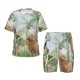 thumbnail image 1 of Fotbe Watercolor African Animals Wildlife Pijama Estampada de 2 Piezas para Niños – Ropa de Dormir de Manga Corta Cómoda para Niños y Niñas, Camiseta y Shorts de Algodón-Medium, 1 of 6