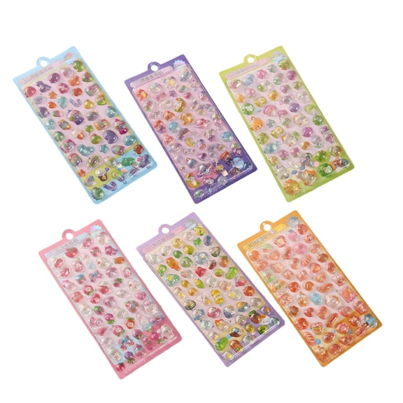 Ruanlalo Cute 3D Puffy Stickers Kawaii Resin Animal Cartoon Sticker Tiny DIY Stickers for Scrapbooks Laptops Water Bottles