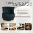 thumbnail image 4 of MOONMISS 360° Swivel Barrel Accent Chairs, Round Armchairs with Wide Upholstered, for Living Room, Bedroom, Black, 4 of 5