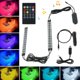 thumbnail image 2 of Muyoka Tira de luces LED para automóvil Debajo del tablero Iluminación 48LED Luces de estado de ánimo para automóviles Música RGB multicolor Luces de ambiente para interiores de automóviles Tira de lu Muyoka Hogar, 2 of 7