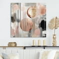 thumbnail image 2 of Designart "Modern Art Pink Stripes and Lines II" Modern Shapes Transitional Metal Wall Art Prints, 2 of 5