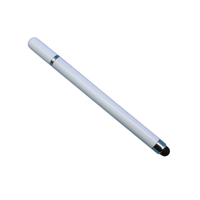 Lápiz táctil capacitivo de doble cabezal con cabezal de tela conductora y disco de escritura a mano dos en uno con degradado macarrón universal