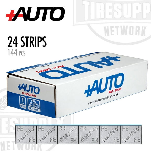  AUTO 1oz, 1.0oz, Steel, Adhesive Stick on Wheel Weights, EZPeel Tape Weights, Cars, Trucks, SUVs, Motorcycle, Low Profile, Rim Contoured, OE Certified, U.S.A. Professional Grade, 144pcs (Silver)