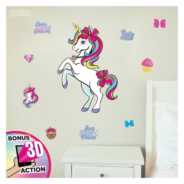 JoJo Siwa Unicorn Wall Decal Unicorn Wall Decor with 3D Augmented