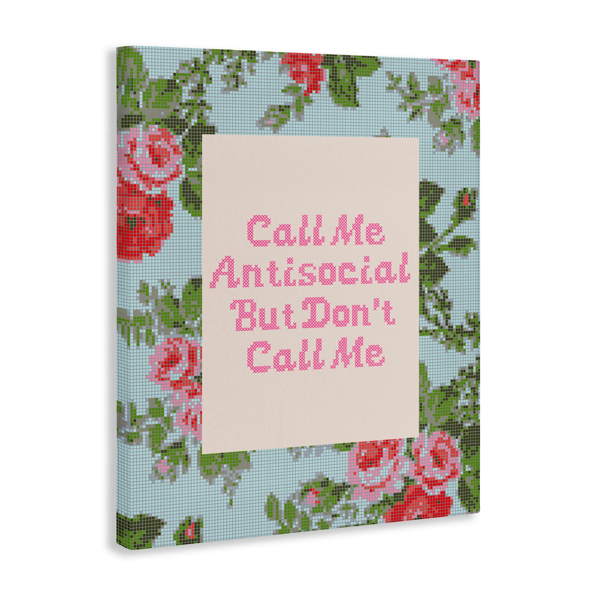 Stupell Industries Don't Call Me Vintage Florals Canvas Wall Art, design by Lil' Rue