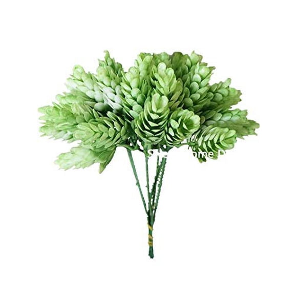 Sweet Home Deco 7'' Artificial Hops Greenery Craft Picks for Floral Designs (6 Picks) (Green)