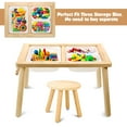 thumbnail image 6 of Sweet Time Toddler Sensory Table Chairs, Wood Kids Activity Table with Storage Play Study Furniture, 6 of 8