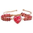 thumbnail image 1 of Bracelet Élégant avec Pierres Bracelet Cœur Tressé Bracelet pour Bracelet Charme d'Amour Bracelet - Bracelet Ajustable Bracelet Tressé Grand Rouge Amour, 1 of 8