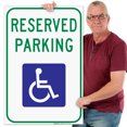 thumbnail image 2 of Handicap Parking Sign, Reserved Parking Sign, 24x36 Corrugated Plastic, 2 of 7