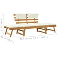 thumbnail image 3 of vidaXL Garden Bench Cream white Solid Acacia wood Large, 3 of 7