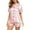 Pink, variant on Herrnalise Womens Silk Satin Pajamas Short Sleeve Sleepwear Soft Satin Button Down Loungewear 2 Piece Pjs Shorts Set S-2XL