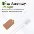 thumbnail image 3 of Uxcell 1000pcs Polyester Hang Tag String (7.9") - Plastic Snap Lock Pin Loop White, 3 of 6