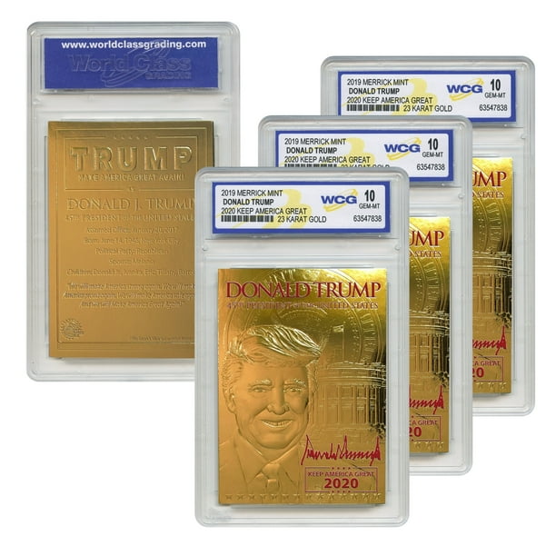 Donald Trump Keep America Great 23k Gold Signature Card Gem Mint 10 Qty 3 Walmart Com Walmart Com Donald Trump Keep America Great 23k Gold Signature Card Gem Mint 10 Qty 3 Walmart Com Walmart Com