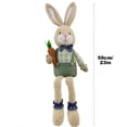 thumbnail image 2 of Easter Bunny Holding Carrot Doll Decoration – Cute Bunny Figurine Ornament for Home Party Table Spring Easter Decor, 2 of 7