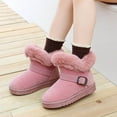 thumbnail image 7 of GUOBIOZIY Women's Low-Heeled Mid Calf Boots-Winter Warm Retro Girls Boots Ankle Shoes (Pink,11-11.5 Y), 7 of 7