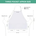 thumbnail image 5 of Pakyozj 2 Pack 3 Pockets Adjustable Bib Apron Chef Kitchen Cooking Aprons for Women Men, 5 of 7
