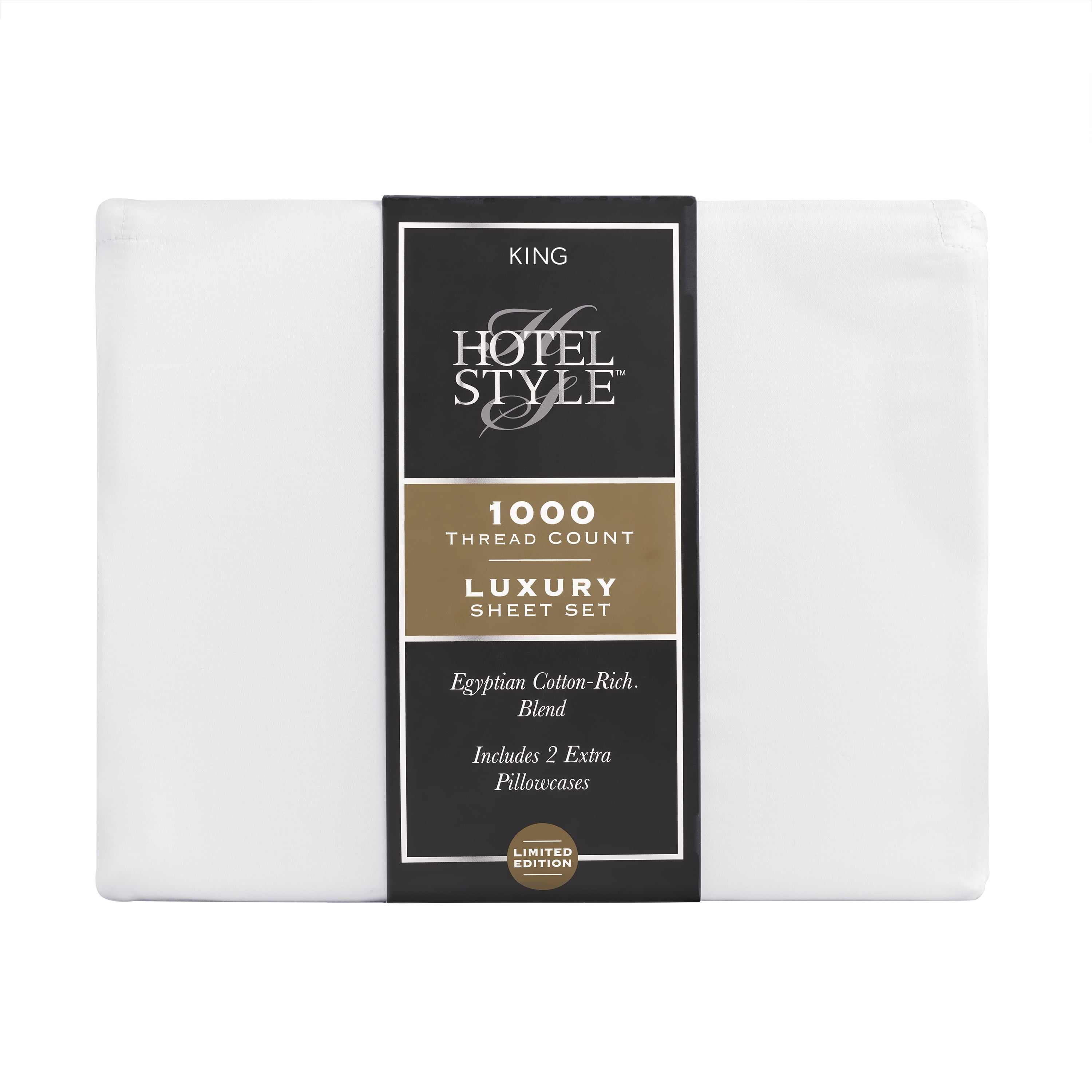 Hotel Style 1000 Thread Count Arctic White Egyptian Cotton Luxury Bed Sheet Set, King