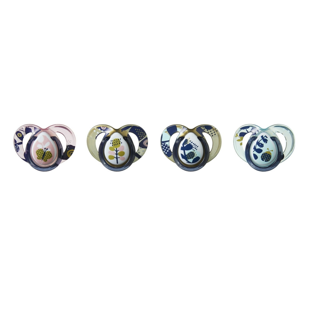 Tommee Tippee Moda Pacifiers, Symmetrical Orthodontic Design, BPA-Free
