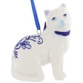 thumbnail image 4 of Kurt Adler Blue and White Kitty Cats Holiday Ornaments Set of 2 Porcelain, 4 of 7