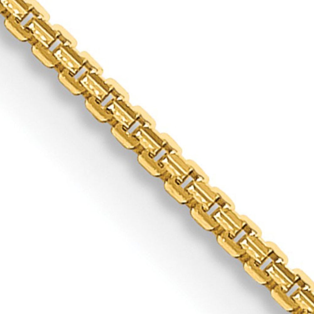 1.5mm 14K Yellow Gold Solid Concave Box 