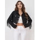 thumbnail image 4 of LAFOURAM Chaqueta vaquera con flecos para mujer, vaquera occidental, con borlas de diamantes de imitación, abrigo para motocicleta, prendas de vestir, 4 of 4