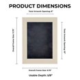 thumbnail image 4 of 8x10 Shadow Box Frame White Washed Wood | With a 3/4" Usable Display Depth | Includes a Dark Grey, 4 of 6