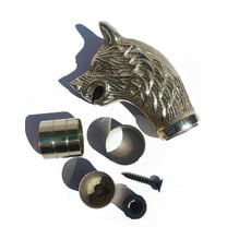 NAUTICALMARTUS BY Antique Embossed Designer Solid Brass Wolf Head Handle for Walking Stick Canes Shaft
