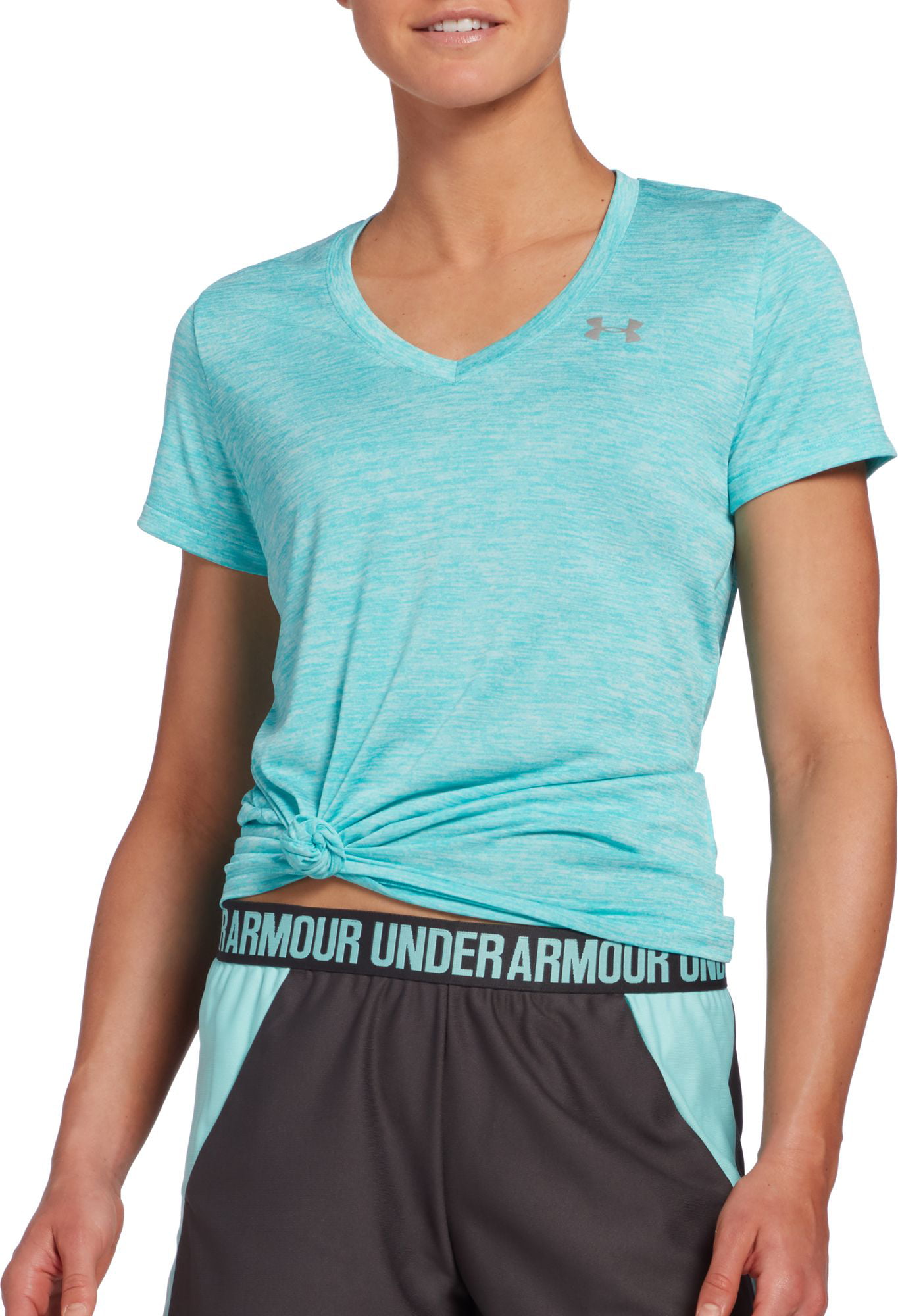 Under Armour Women's Tech V-Neck Twist Short-Sleeve T-Shirt Short SleevesTop Pack of 1